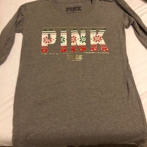 Gray Christmas patterned night gown